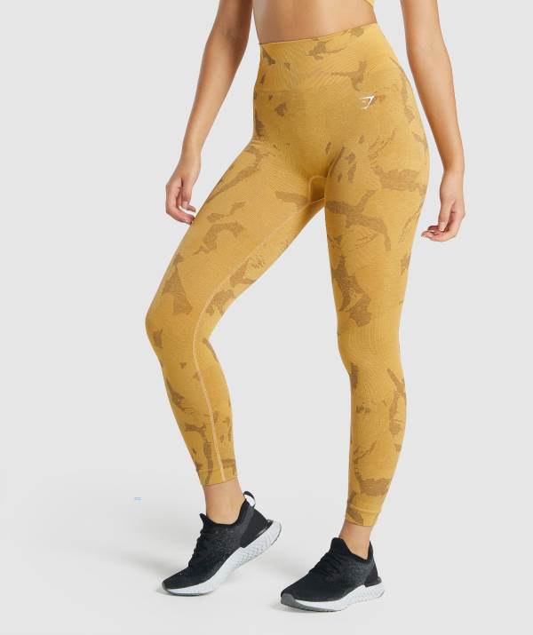 Damske Legíny Gymshark Adapt Camo Seamless Žlté | AW2671895
